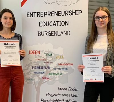 Schülerinnen der HLW Pinkafeld erreichen 3. Platz bei den Entrepreneurship-Landesmeisterschaften!